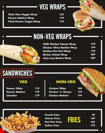 Juicy Burgers menu 