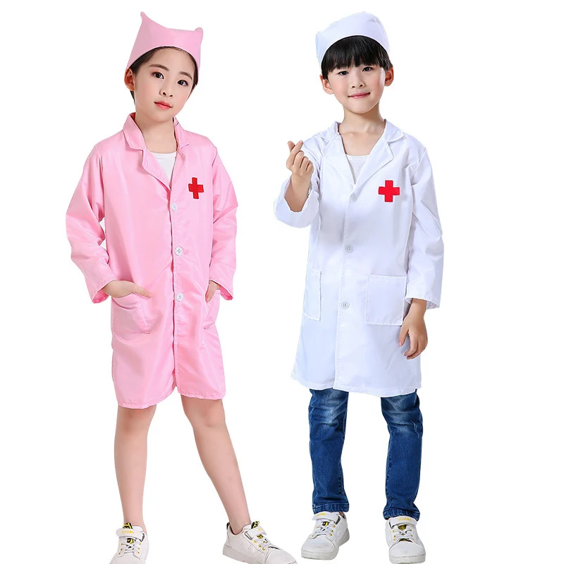 Kinderarts-verpleegster-uniform rollenspel mini-set. Stimuleert fantasie en rollenspellen. Perfect voor kleine dokters en zusters.