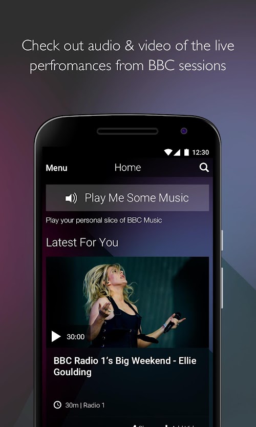 Android application BBC Music screenshort