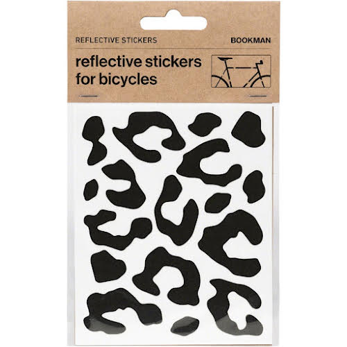 Bookman Reflective  Sticker Pack - Leopard Print - Black