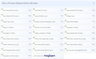 Pawan Brijwasi Misthan Bhandar menu 1