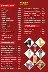 Sumith Sowrya Fruit Jiuce & Milkshakes menu 2