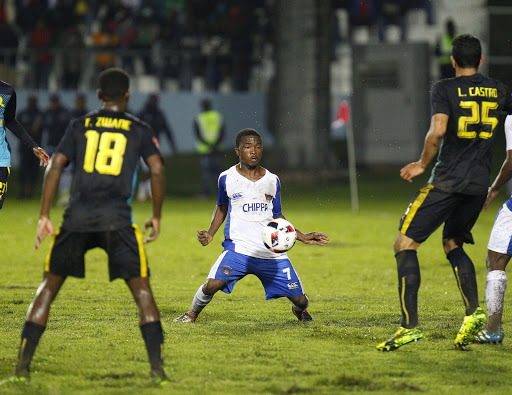 Paseka Mako of Chippa United during the Absa Premiership match between Chippa United and Mamelodi Sundowns at Sisa Dukashe Stadium on February 14, 2017 in Mdantsane, South Africa.