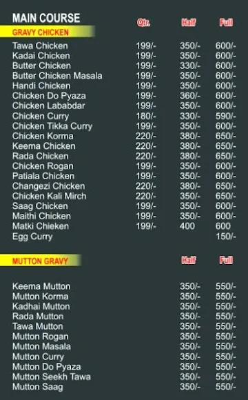 Singh Chicken King menu 