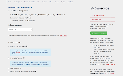 Transcribe: transcribe audio/interviews fast!