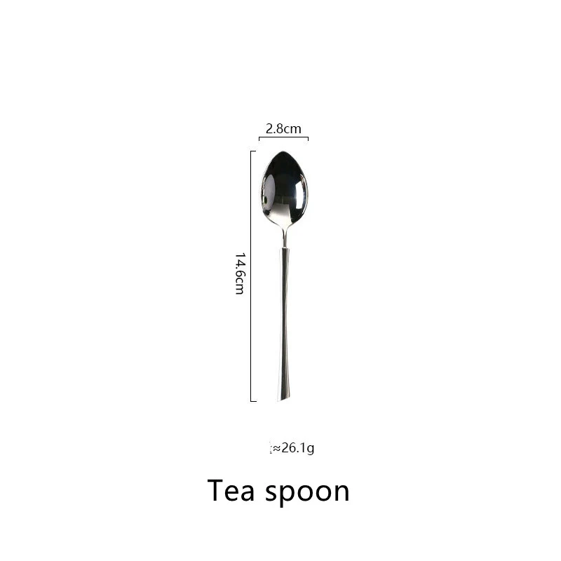 Conjunto de talheres ocidental prateado de aço inoxidável, perfeito para refeições sofisticadas, resistente e elegante, para uso diário.