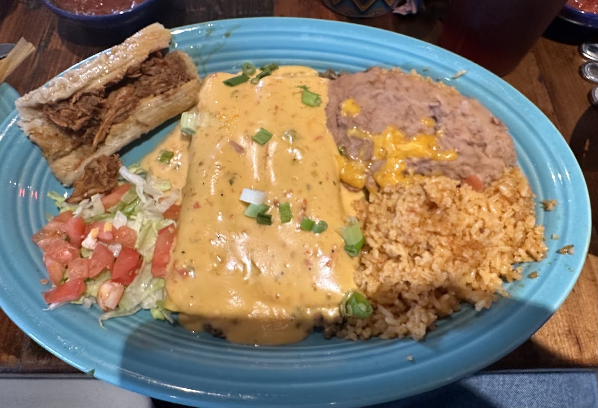 Tamale and Beef Enchiladas