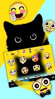 Cute Black Cat Keyboard Theme Screenshot