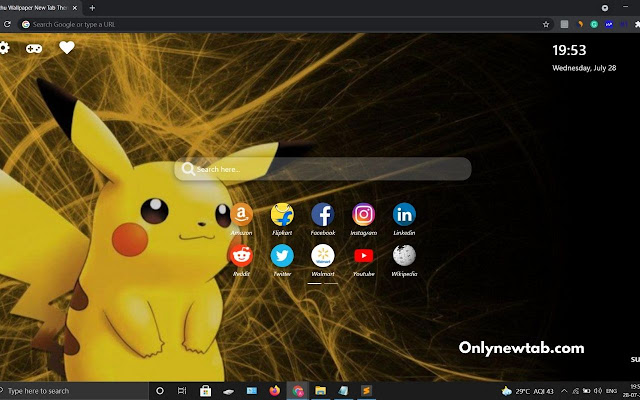 Pikachu Wallpaper New Tab Theme [Install]