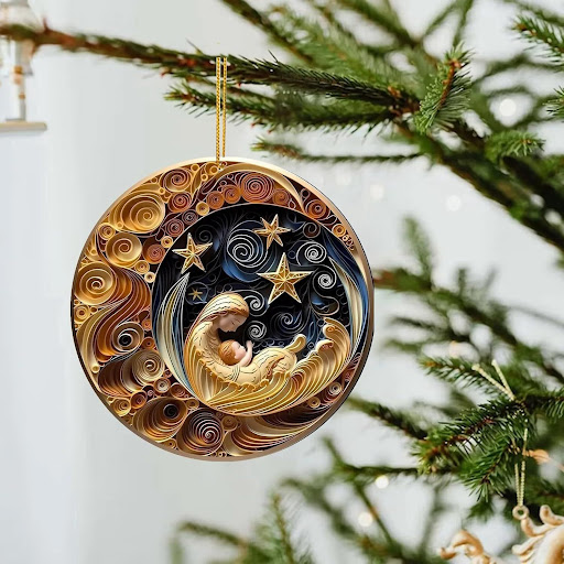 Title 8, Flat curly Christmas decorations for easy festi...