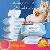 Khăn Giấy Ướt Kháng Khuẩn, Tắm Khô Cho Chó Mèo 80 Miếng