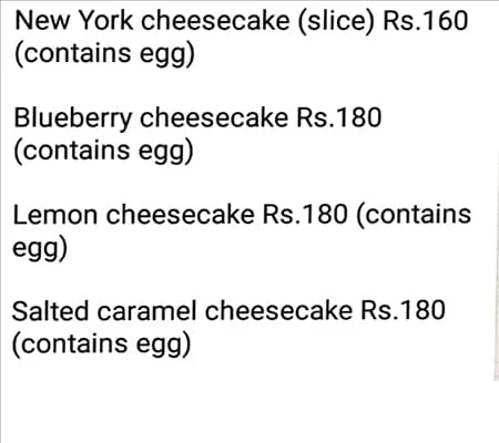 Lavender Crumb menu 