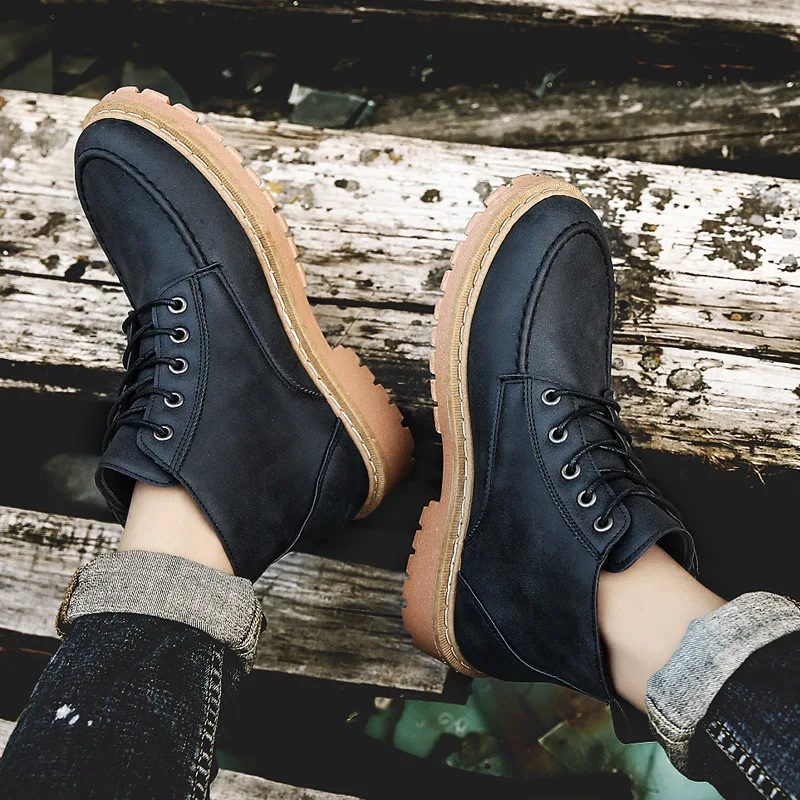 Botas Martin Casuales de Trabajo Estilo Vintage para Hombre, Duraderas y Cómodas, Perfectas para Cualquier Tarea Diaria