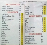 Kulfiano menu 1