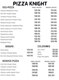 PIZZA KNIGHT menu 1