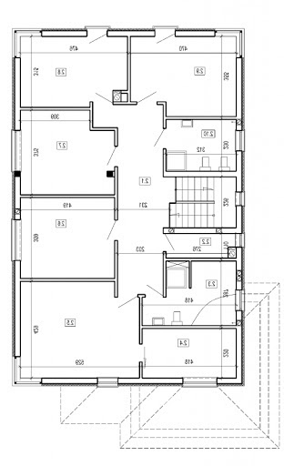 DN 104 - Rzut piętra