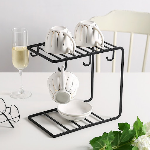 Title 7, Creative iron household cup holder storage rack...
