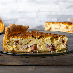 Bacon, Ham & Emmental Cheese Quiche