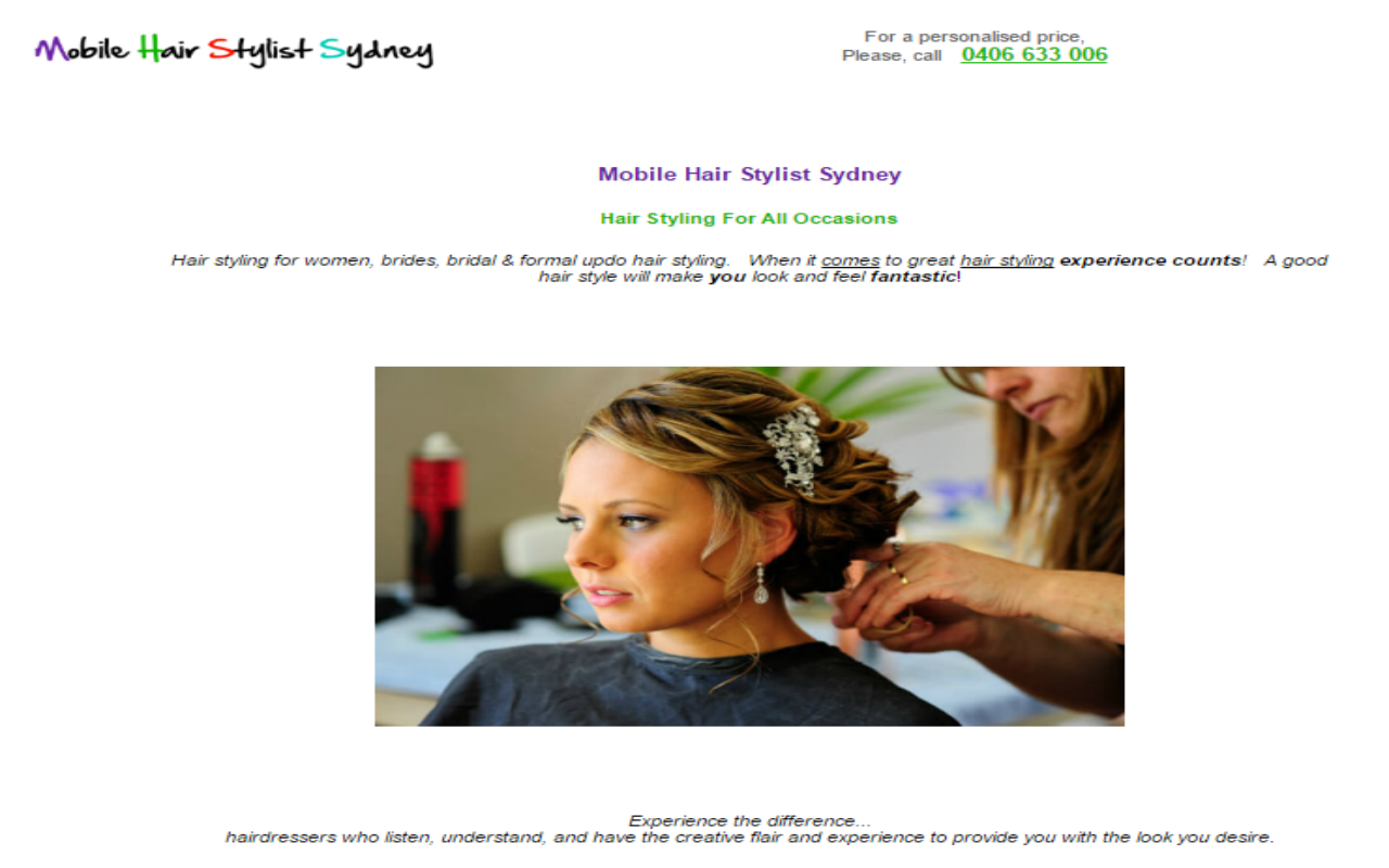 Mobile Hair Stylist Sydney Preview image 3