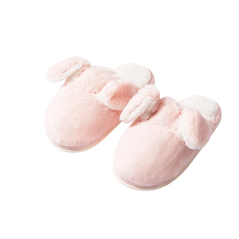Damesmode pluche konijnenoorslippers, warme en zachte pantoffels voor binnenshuis, perfect voor de winter, comfortabel en schattig.