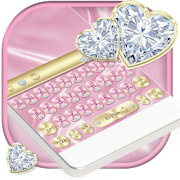 Luxury Pink Silk & Diamonds Keyboard 10001004 Icon