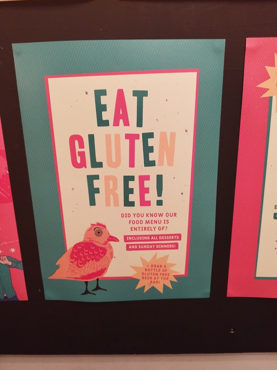 The Kittiwake gluten-free menu