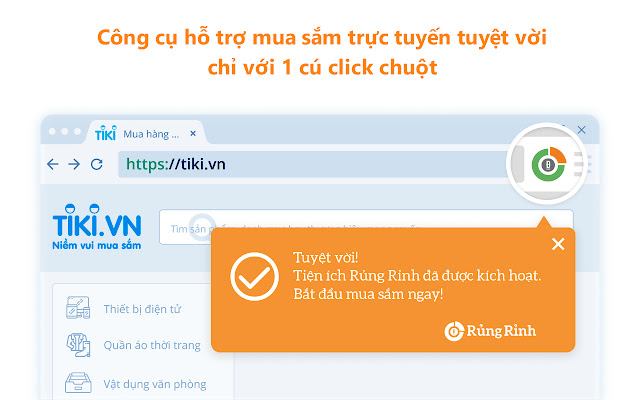 Rủng Rỉnh: Dịch vụ Hoàn tiền Mua sắm miễn phí