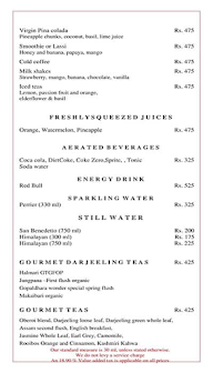 The Bar, Trident menu 8