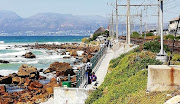 The Muizenberg end of the coastal 'catwalk' to St James on January 26 2019. 