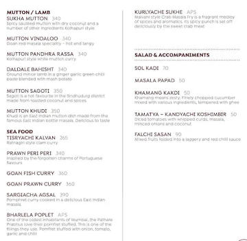 Kokum menu 