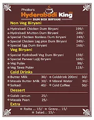 Hyderabadi King Dum Box Biryani menu 1