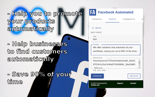 Facebook Automated - Save 90% your time