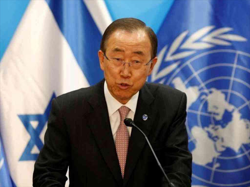 UN secretary general Ban Ki-moon speaks as he delivers joint statements with Israeli Prime Minister Benjamin Netanyahu in Jerusalem June 28, 2016. /REUTERS