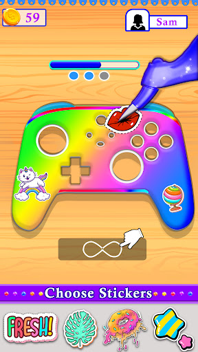 Screenshot Tie Dye Controller: DIY Games