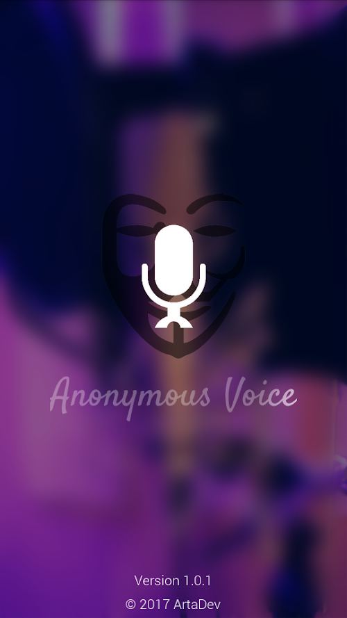 Android application Anonymous Voice Changer 2017 screenshort