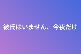 彼氏はいません、今夜だけ