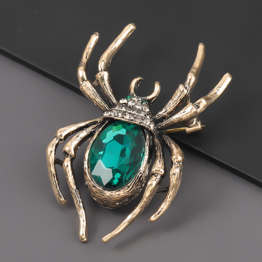 Title 5, European and American Alloy Diamond Inlaid Spid...