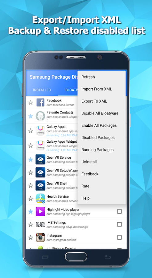    BK Package Disabler Samsung- screenshot  