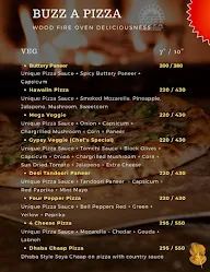 Buzz A Pizza Wood - Fired Oven Pizza menu 1