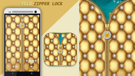 Gold Zipper Lock