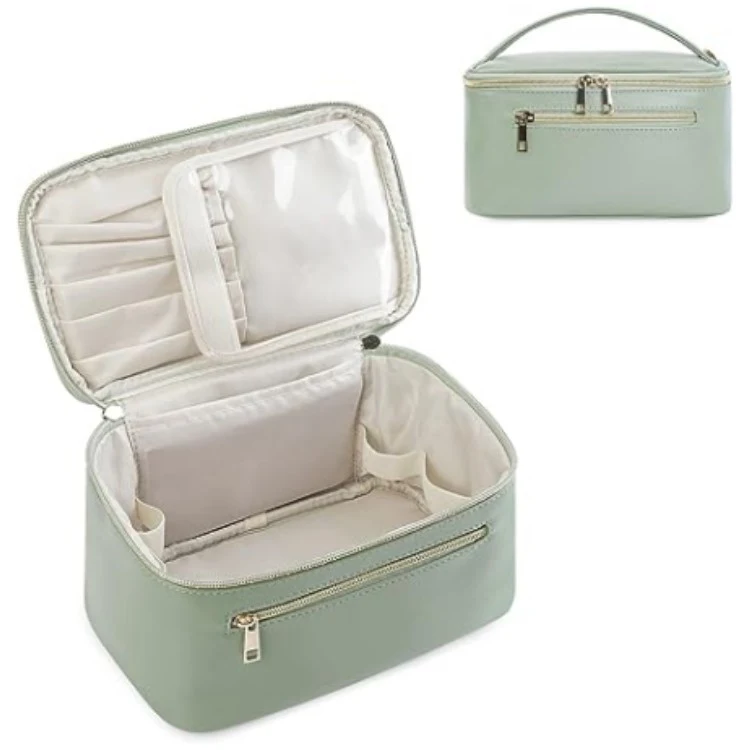 Title 3, Trousse de maquillage femme en cuir PU, portabl...