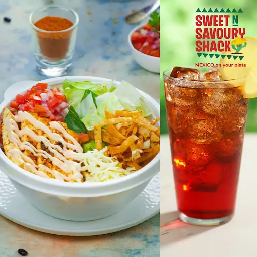 Chef Special Grilled Burrito Bowl + Iced Tea