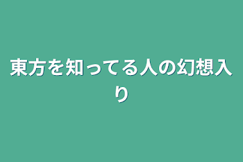 東方を知ってる人の幻想入り