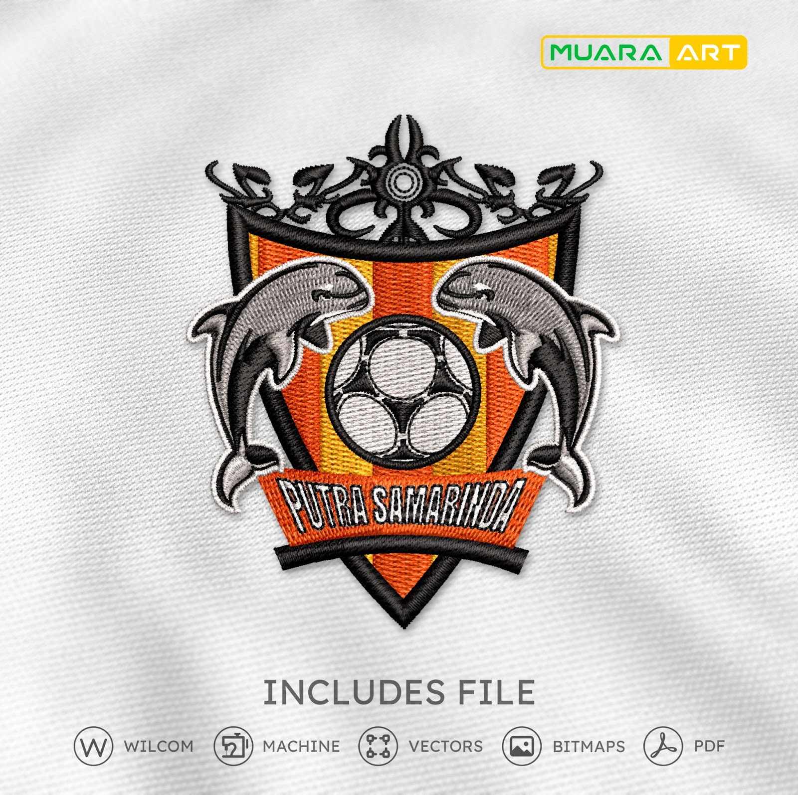 Desain Bordir Logo Persisam Putra (Samarinda)