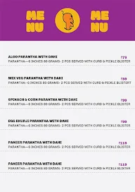 Paratha Pandit menu 1