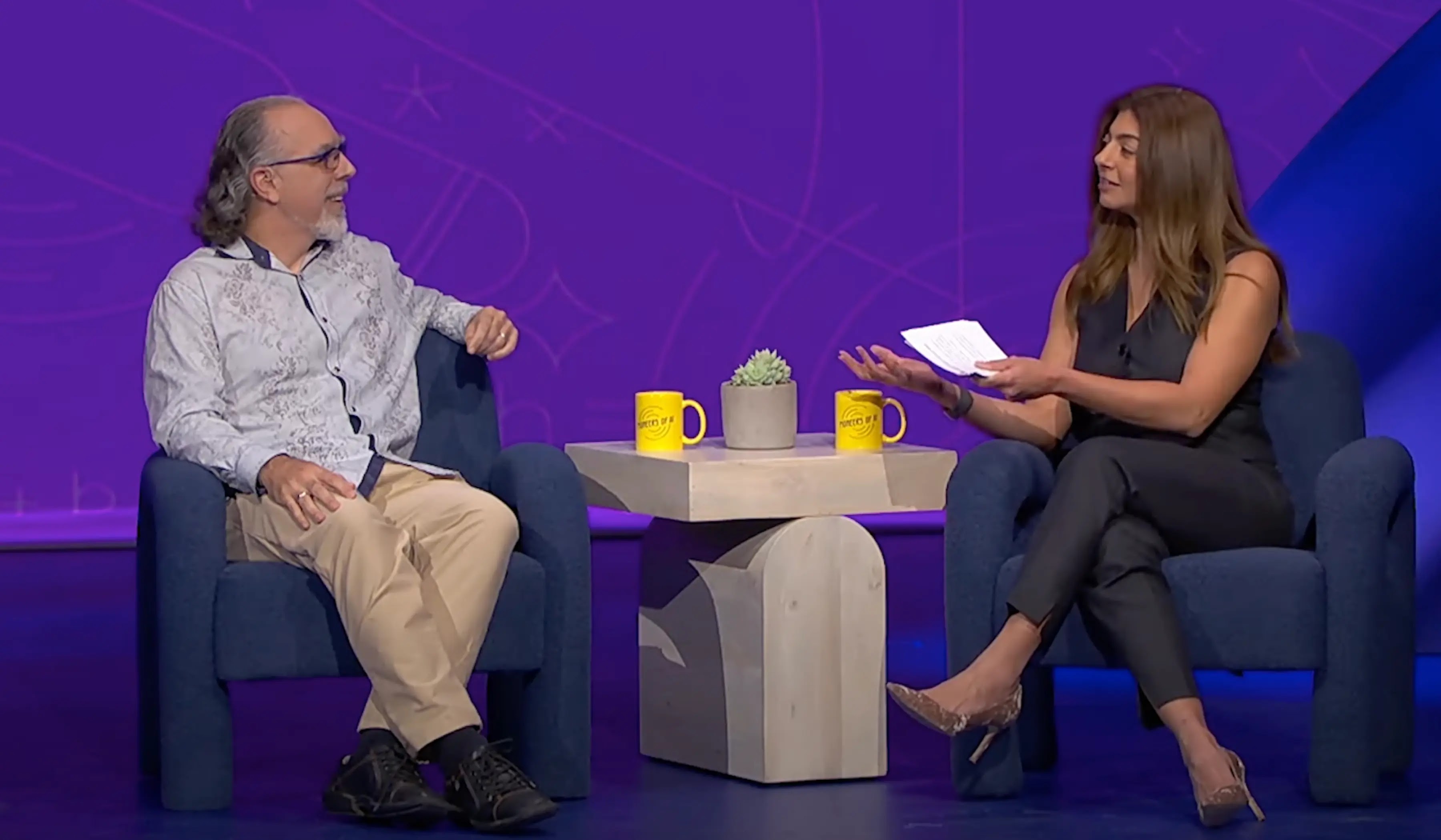 Astro Teller and Rana el Kaliouby on stage
