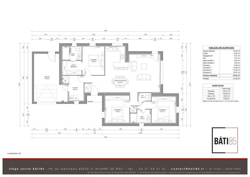 Vente maison 5 pièces 95 m² à Saint-Hilaire-de-Riez (85270), 439 200 €