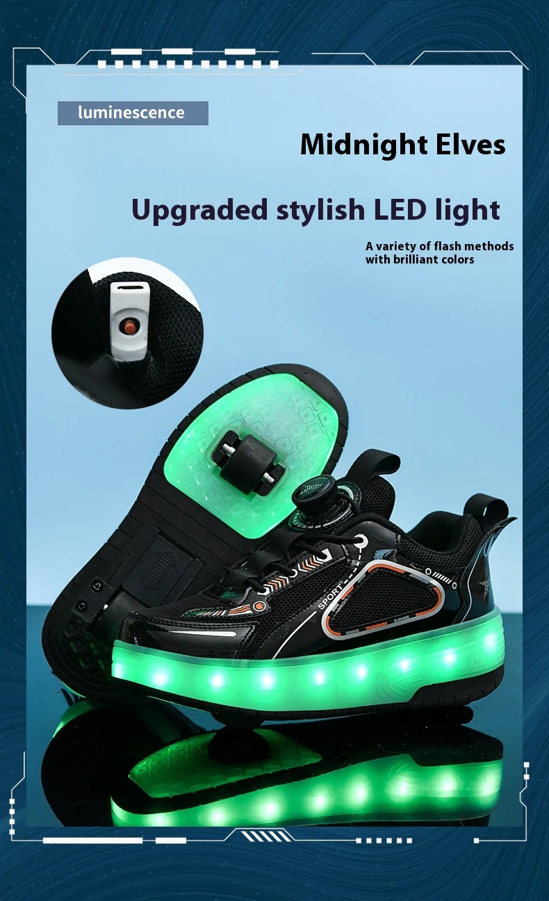 Title 12, Mesh Dubbele Wielen Heelys voor Kinderen met LE...