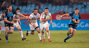 Anton Leinert-Brown of the Chiefs on attack during the Super Rugby match between Vodacom Bulls and Crusaders at Loftus Versfeld on May 10, 2019 in Pretoria, South Africa. 