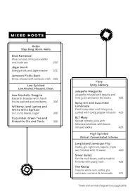 Hoot Brewery & Cafe menu 3